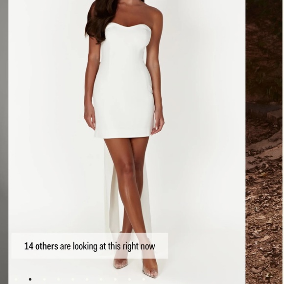 Meredith Strapless Bow Mini Dress - Picture 2 of 2